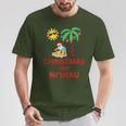 Christmas In Ni'ihau Deck The Palm Trees Hawaii Vacation T-Shirt Unique Gifts