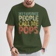 My Favorite People Call Me Pops Xmas Father's Day T-Shirt Unique Gifts