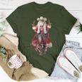 Christmas Western Cowboy Santa Claus And Candy Cane T-Shirt Unique Gifts