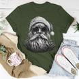 Cool Santa Face Hipster With Beard & Glasses Christmas T-Shirt Unique Gifts