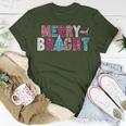 Merry And Bright Christmas Sparkle Family Xmas Pajamas T-Shirt Unique Gifts