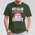 Just Call A Christmas Beast With Cute Little Owl N Santa Hat T-Shirt Unique Gifts