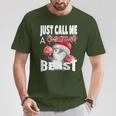 Just Call A Christmas Beast With Cute Penguin And Ornaments T-Shirt Unique Gifts