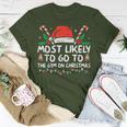 Most Likely To Go To The Gym On Christmas Family Pajamas T-Shirt Funny Gifts