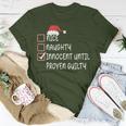 Nice Naughty Innocent Until Proven Guilty Santa Hat Xmas T-Shirt Unique Gifts