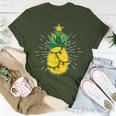 Pineapple X-Mas Tree Light Up Star Cute Christmas T-Shirt Unique Gifts