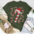 Red And White Candy Cane Santa Christmas Xmas Lights T-Shirt Unique Gifts