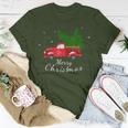 Rustic Retro Farm Car Truck Wagon Christmas Fir Tree Snow T-Shirt Unique Gifts