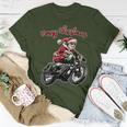 Santa Riding A Motorbike Christmas Motorcycle Christmas T-Shirt Unique Gifts