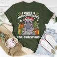I Want A Hippopotamus For Christmas Hippo Christmas T-Shirt Unique Gifts