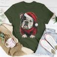 Xmas Bulldog Santa On Christmas Bulldog T-Shirt Funny Gifts