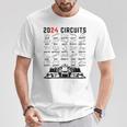2024 Schedule Formula Racing Formula Fan Car Black T-Shirt Personalized Gifts
