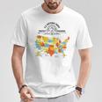 All 63 Us National Parks Map US National Park Hiking Map T-Shirt Unique Gifts