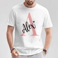 Alex Nameorname Mit Monogramm Personalisiert Rosa T-Shirt Lustige Geschenke