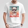 Alpapaatertag Bester Papa Alpaka Raglan T-Shirt Lustige Geschenke