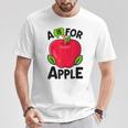 A Is For Apple Nursery Preschool Teacher Appreciation T-Shirt Unique Gifts