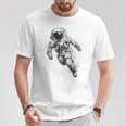 Astronauta Gráfico Espacio Motivo Astronauta Camiseta unisex Regalos divertidos