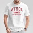 Athol Massachusetts Ma Vintage Sports Red T-Shirt Unique Gifts