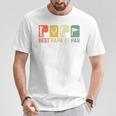 Best Papa By Par Golf Opa Golfer Golfing Dad Retro T-Shirt Lustige Geschenke