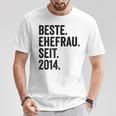 Beste Ehefrau Seit 2014 T-Shirt Lustige Geschenke