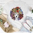 Black Queen Lady Curly Natural Afro African Black Hair T-Shirt Unique Gifts
