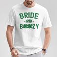 Bride And Boozy Irish St Patrick's Day Shamrocks T-Shirt Personalized Gifts