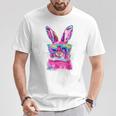 Bunny Face With Tie Dye Glasses Happy Easter Day Boy Kid T-Shirt Unique Gifts