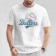 Busy Raising Ballers Baseball Mom Sport Fans T-Shirt Unique Gifts