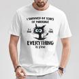 Cat I Survived 44 Years Of Marriage 44Th Wedding Anniversary T-Shirt Personalized Gifts