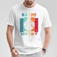 Children's Bäm Ich Bin 7 Sieben Jahre Boy 7Th Birthday Football T-Shirt Lustige Geschenke