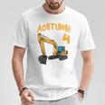 Children's Digger Birthday 'Ich Bin 4 Jahre Bausite' T-Shirt Lustige Geschenke