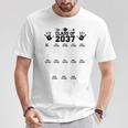 Class Of 2037 Grow With Me Handprint Pre-K 12Th Grade T-Shirt Unique Gifts