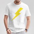 Cool Lightning Bolt Yellow Print T-Shirt Unique Gifts