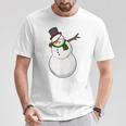 Dabbing The Dobby Snowman Holiday Christmas T-Shirt Unique Gifts