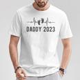 Daddy Est 2023 Heartbeat First Time New Dad T-Shirt Unique Gifts