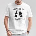 Damen Zum Papa Befördert 2024 Enthüllungon Neuemater Sohnater Wird Baby Mit-Ausschnitt T-Shirt Lustige Geschenke