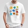 Divertido Pijama Con Sistema Solar Diseño De Astrónomos Camiseta unisex Regalos divertidos
