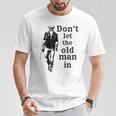 Don't Let The Old Man In Vintage Man Walking With A Guitar T-Shirt Unique Gifts