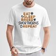 Eat Sleep Breed Cow Repeat Farmer Breeder Shorthorn Cattle T-Shirt Unique Gifts