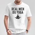 Echte Männer Machen Yoga intage Gray S T-Shirt Lustige Geschenke