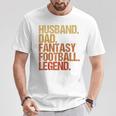 Ehemann Papa Fantasy Football Legend Cooles Ater Herren Raglan T-Shirt Lustige Geschenke