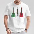 Electric Guitar Italian Flag Guitarist Musician Italy T-Shirt Unique Gifts