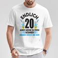 Endlich 20 T-Shirt, Humorvolles Design über Eltern Wohnen Noch Lustige Geschenke