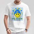 Be Extra Yellow And Blue Smile Face Down Syndrome Awareness T-Shirt Unique Gifts