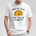 Feed Me Tacos And Tell Me I'm Pretty Toddler Vintage Taco T-Shirt Unique Gifts