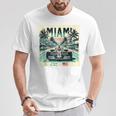 Formula Racing Open Wheel Car Retro Miami Circuit Usa Flag T-Shirt Unique Gifts