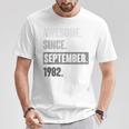 41St Birthday Vintage Retro 41 Year Old September 1982 T-Shirt Unique Gifts