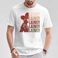 Girl Retro First Name Lainey Personalized Cowgirl Party T-Shirt Funny Gifts