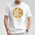 Give Pizza Chance Pizza Pun With Peace Logo Sign T-Shirt Unique Gifts