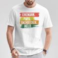 Herren Dachdecker Papa Ehemann Held Dachdeckeratertagater Raglan T-Shirt Lustige Geschenke